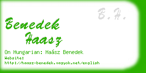 benedek haasz business card