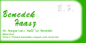 benedek haasz business card
